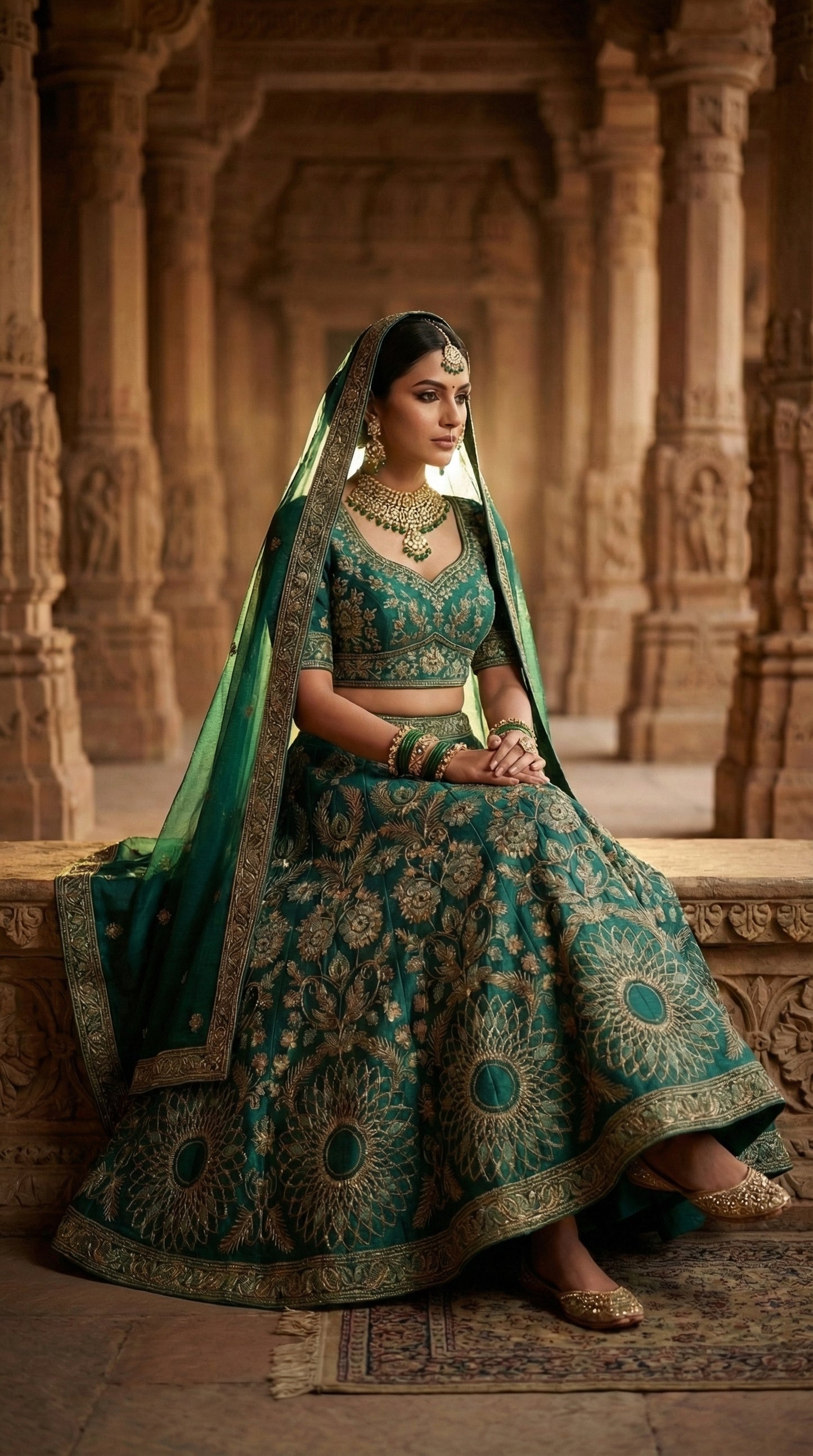 Formal embroidered Lehnga