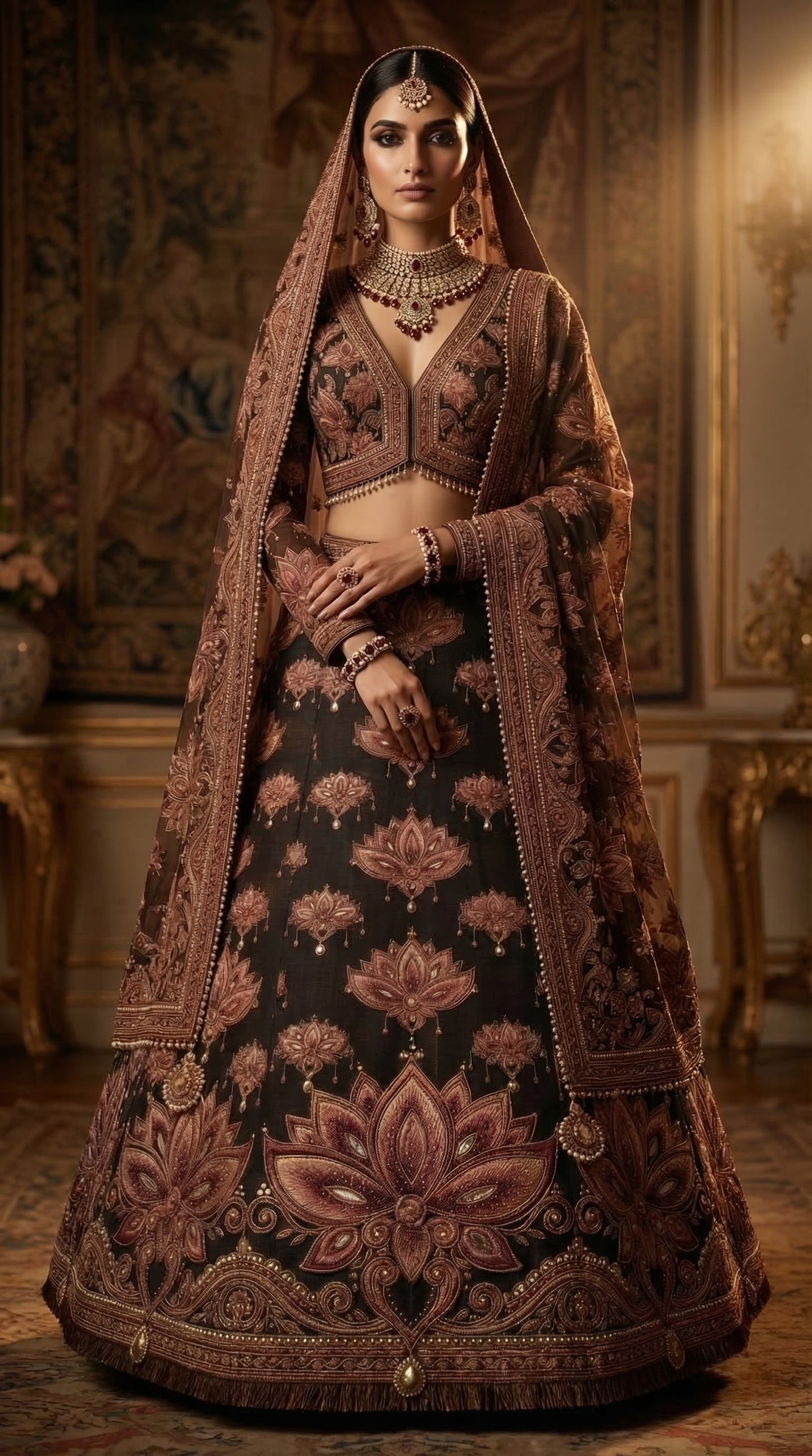 Formal embroidered Lehnga