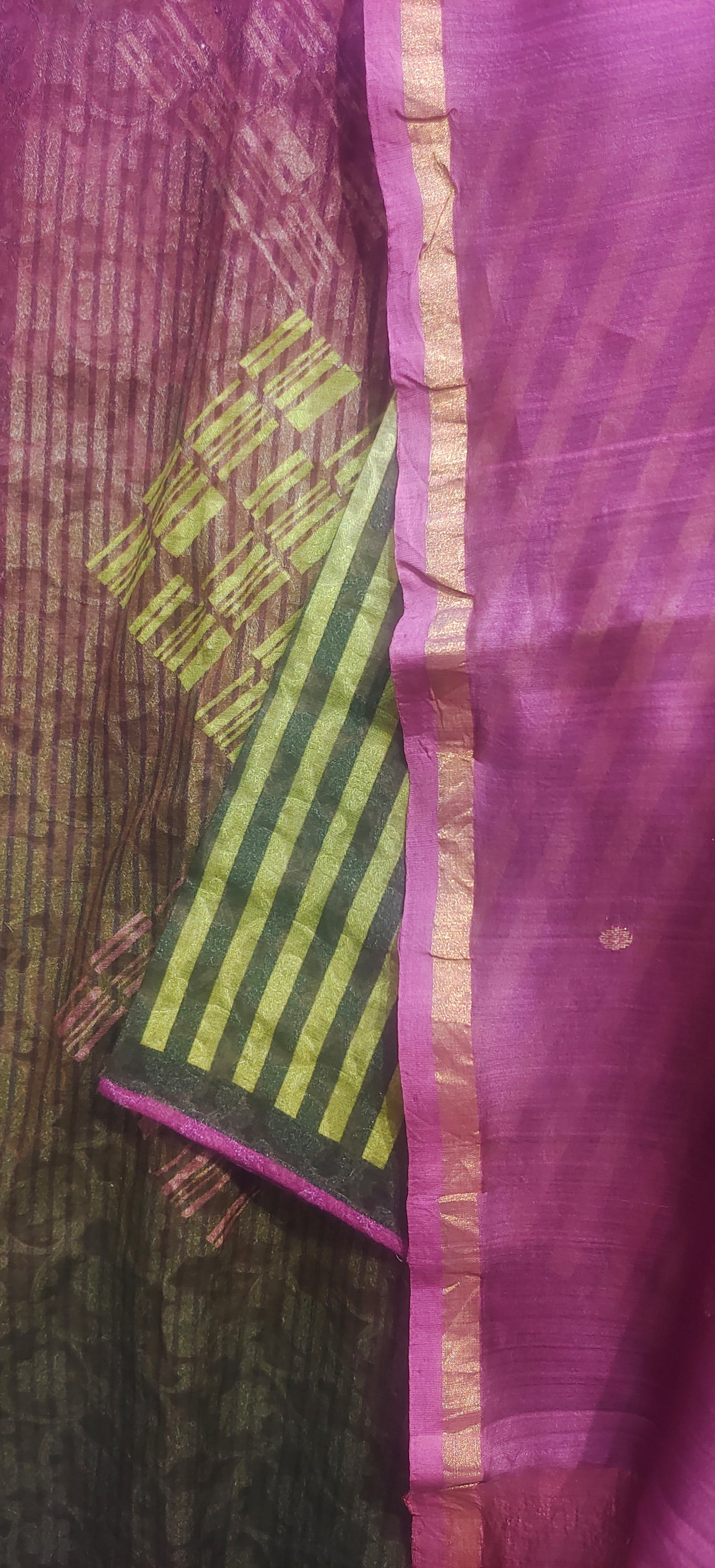 Semi Stitched Chanderi Kurta