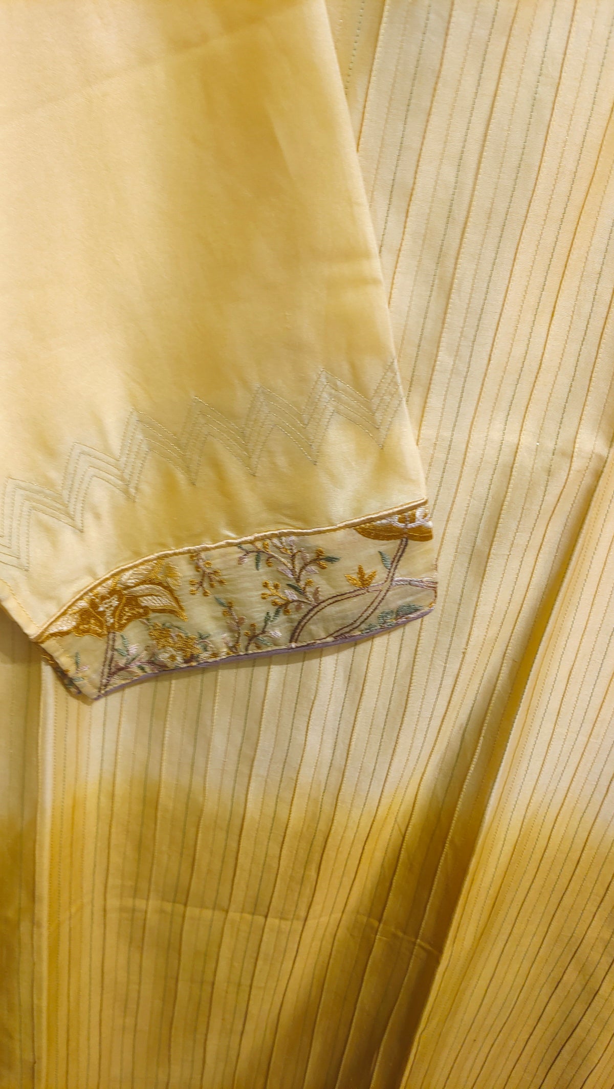 Semi Stitched Chanderi Formal kurta
