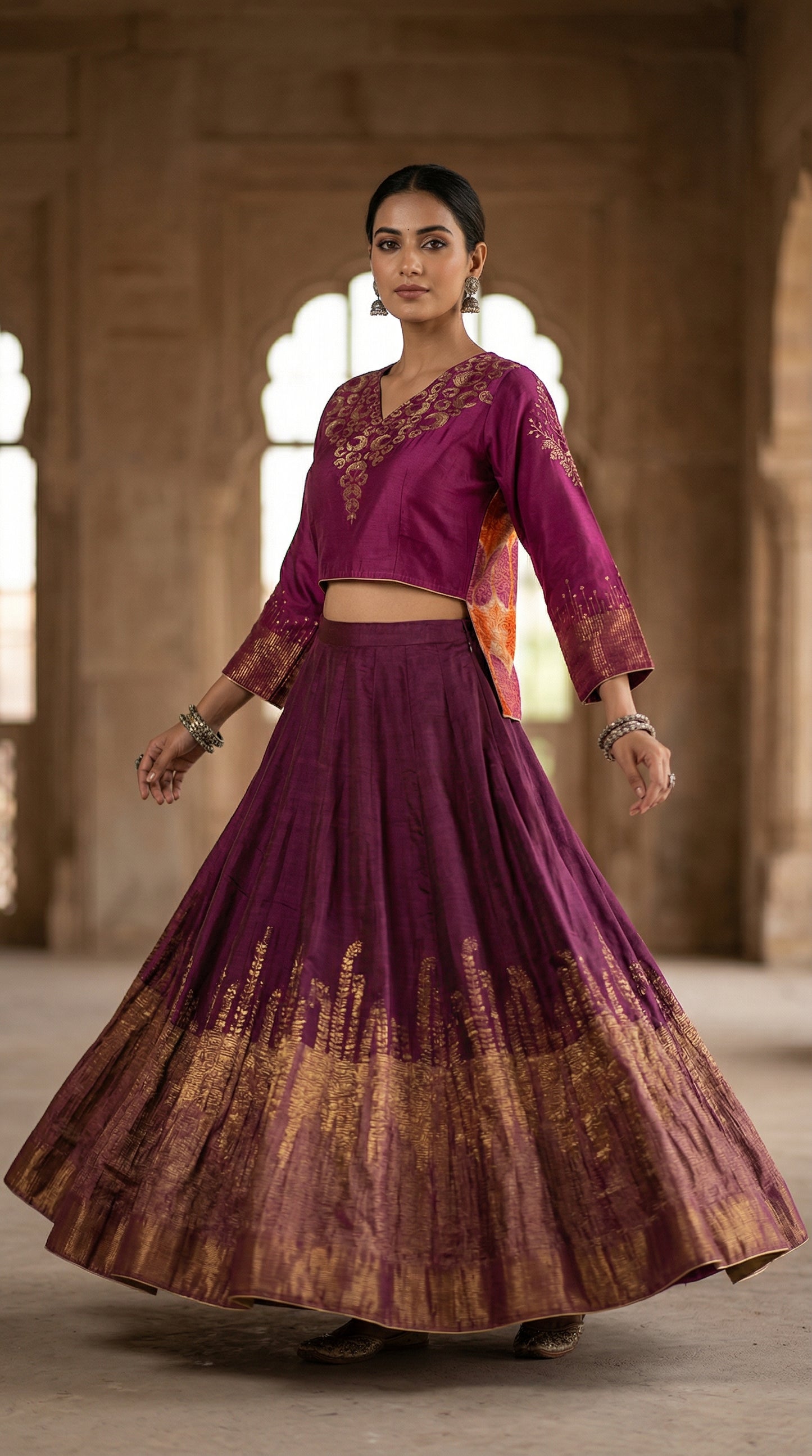 Semi stitched Formal Skirtset