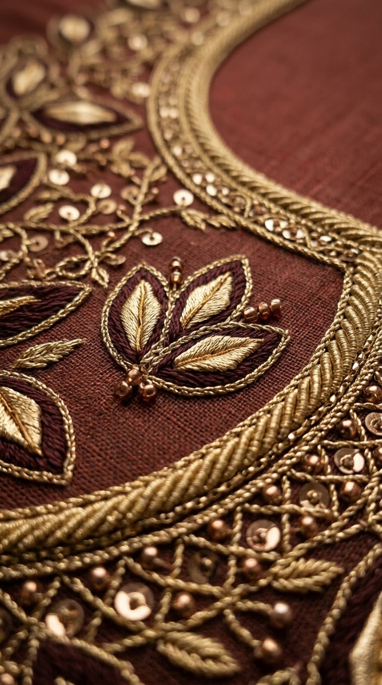 Formal Pure Silk embroidered Saree