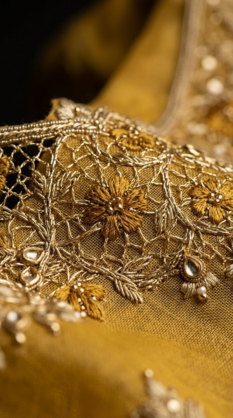Formal Pure Silk embroidered Saree
