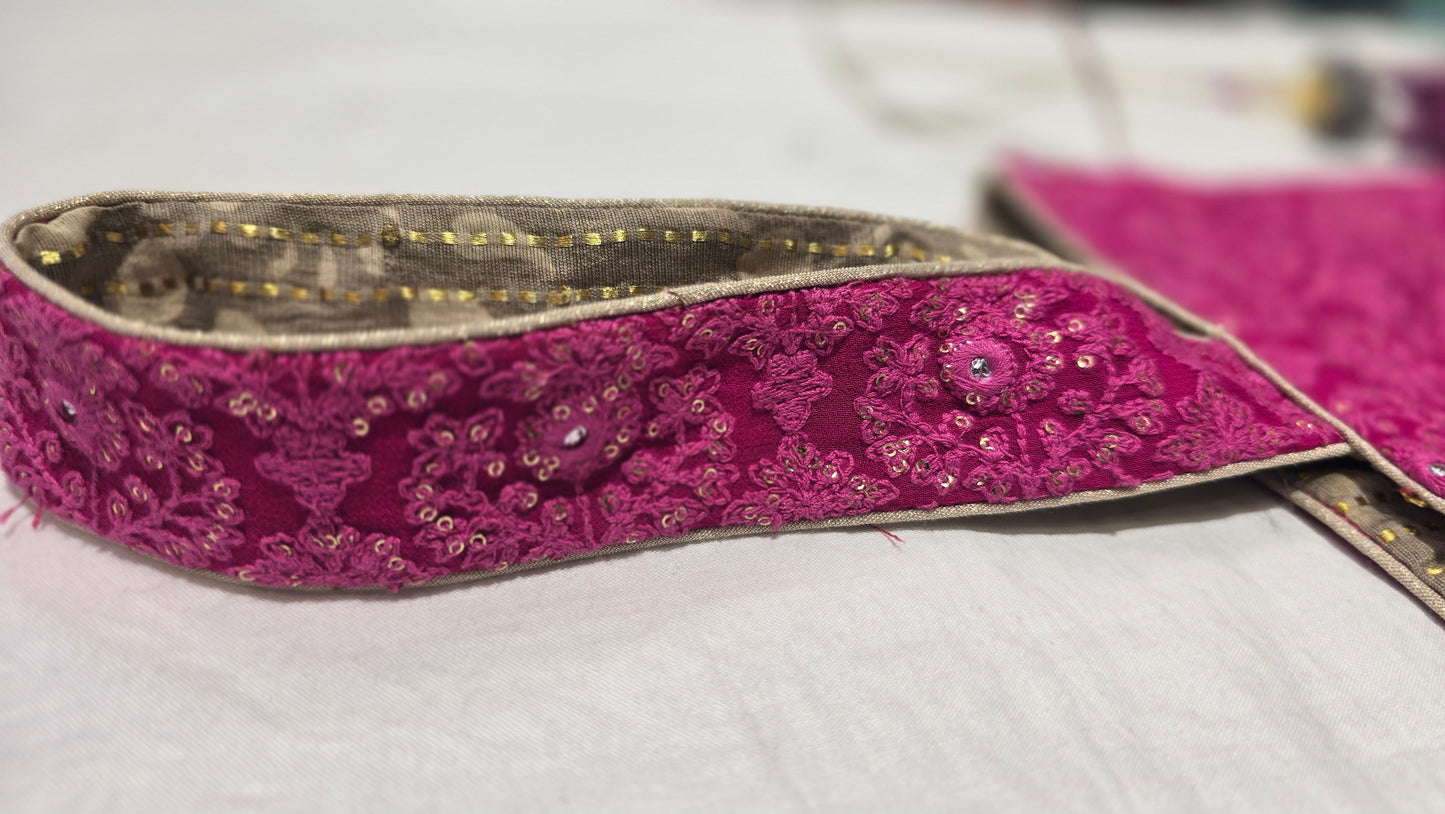 Ayaan Emerald Gold Embroidered Festive Potli