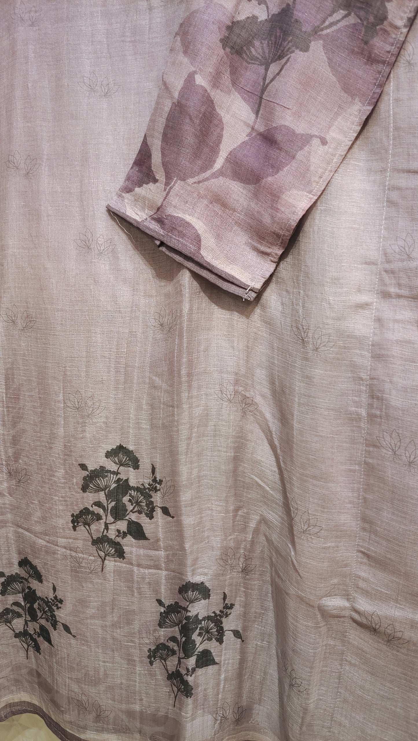 Semi Stitched Casual Kota Linen Kurta