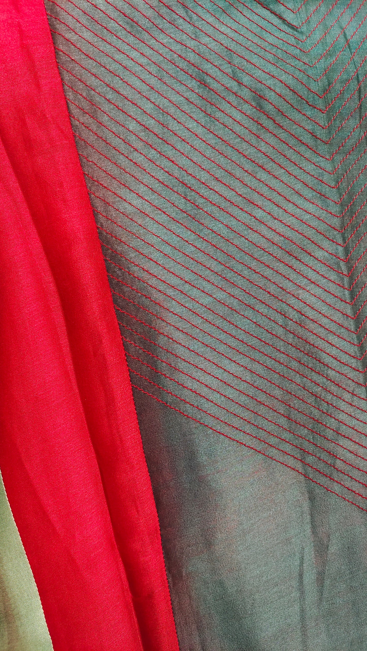 Semi Stitched Casual Chanderi Suitset