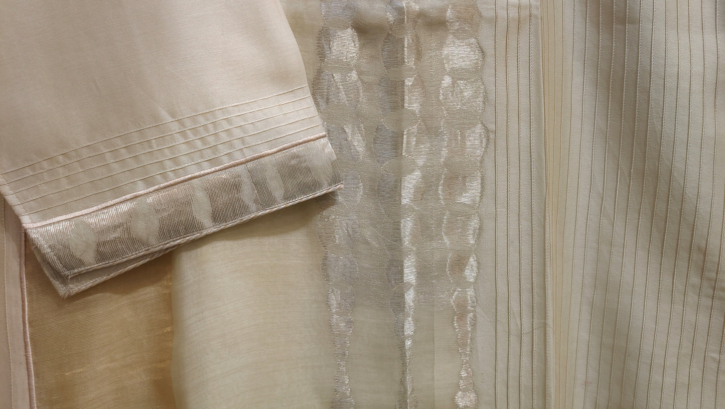 Semi Stitched Formal Chanderi Kurta