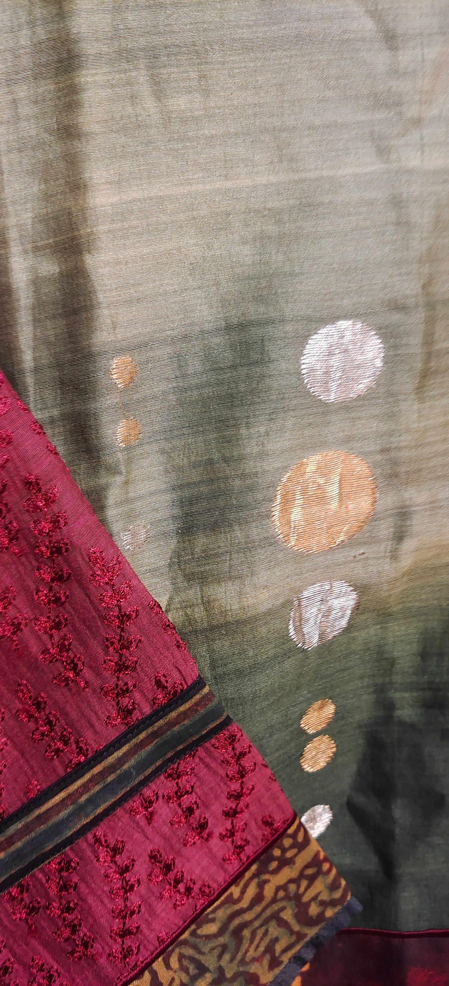 Formal Chanderi Silk Ajrakh Saree