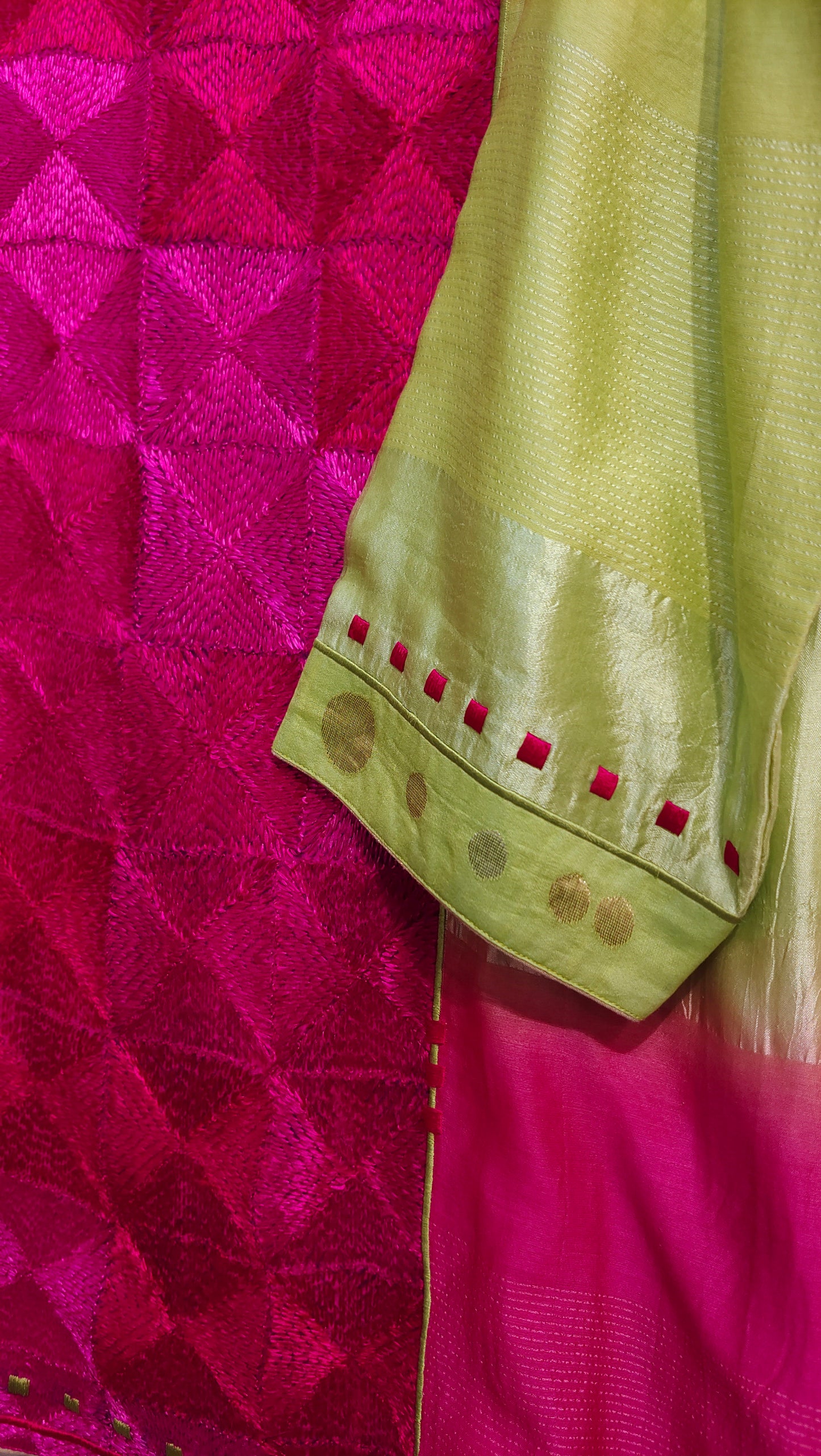 Stitched Chanderi Tunic ready size 42