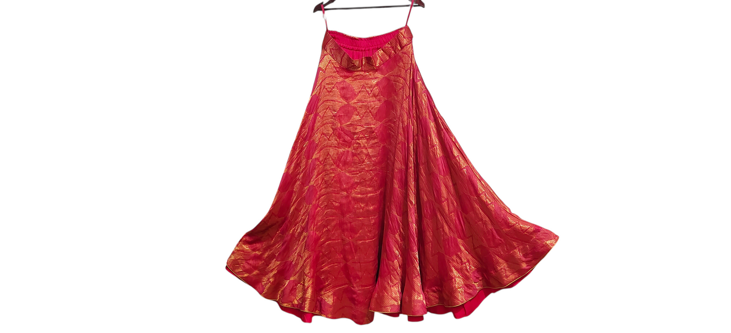 Semi stitched Formal Skirtset