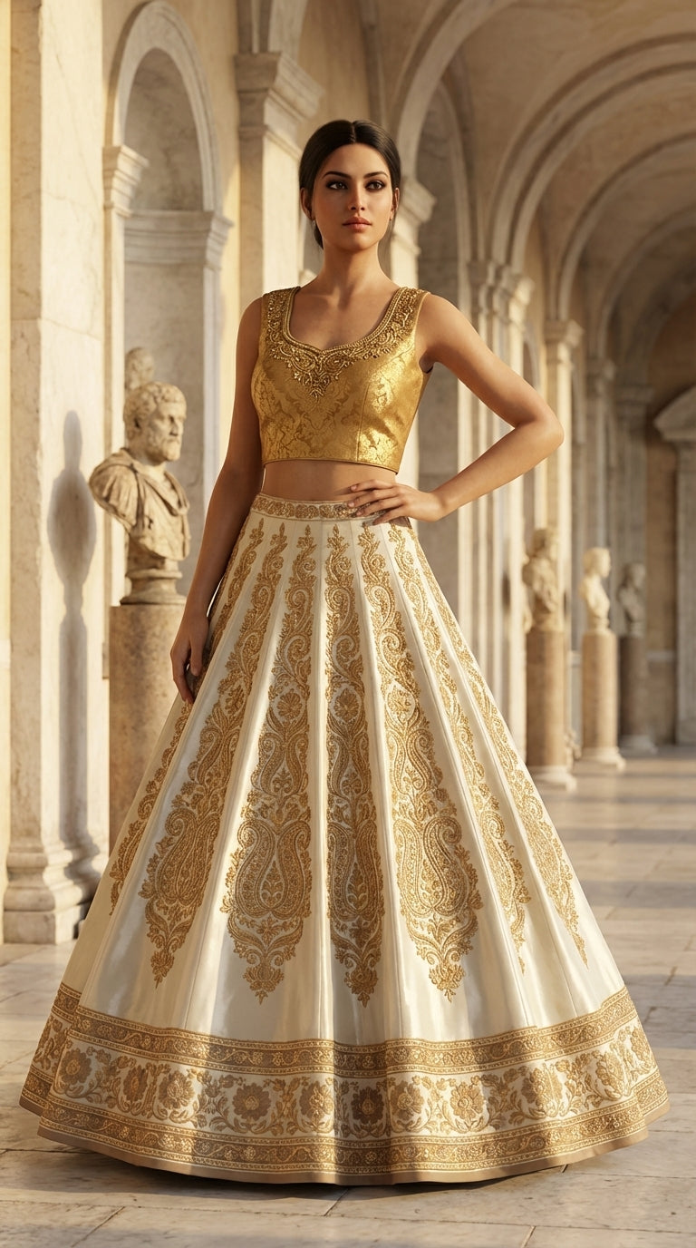 Formal embroidered Lehnga