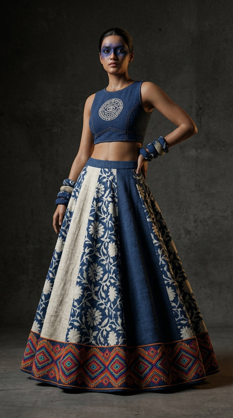 Formal embroidered Lehnga