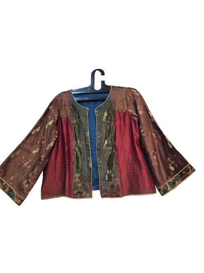 Stitched Chanderi Kalamkari Short Jacket
