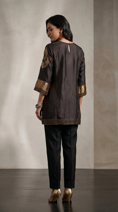 Stitched Chanderi  Tunic ready size 42