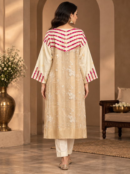 Semi Stitched Chanderi  Formal kurta