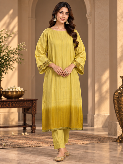 Semi Stitched Chanderi  Formal kurta