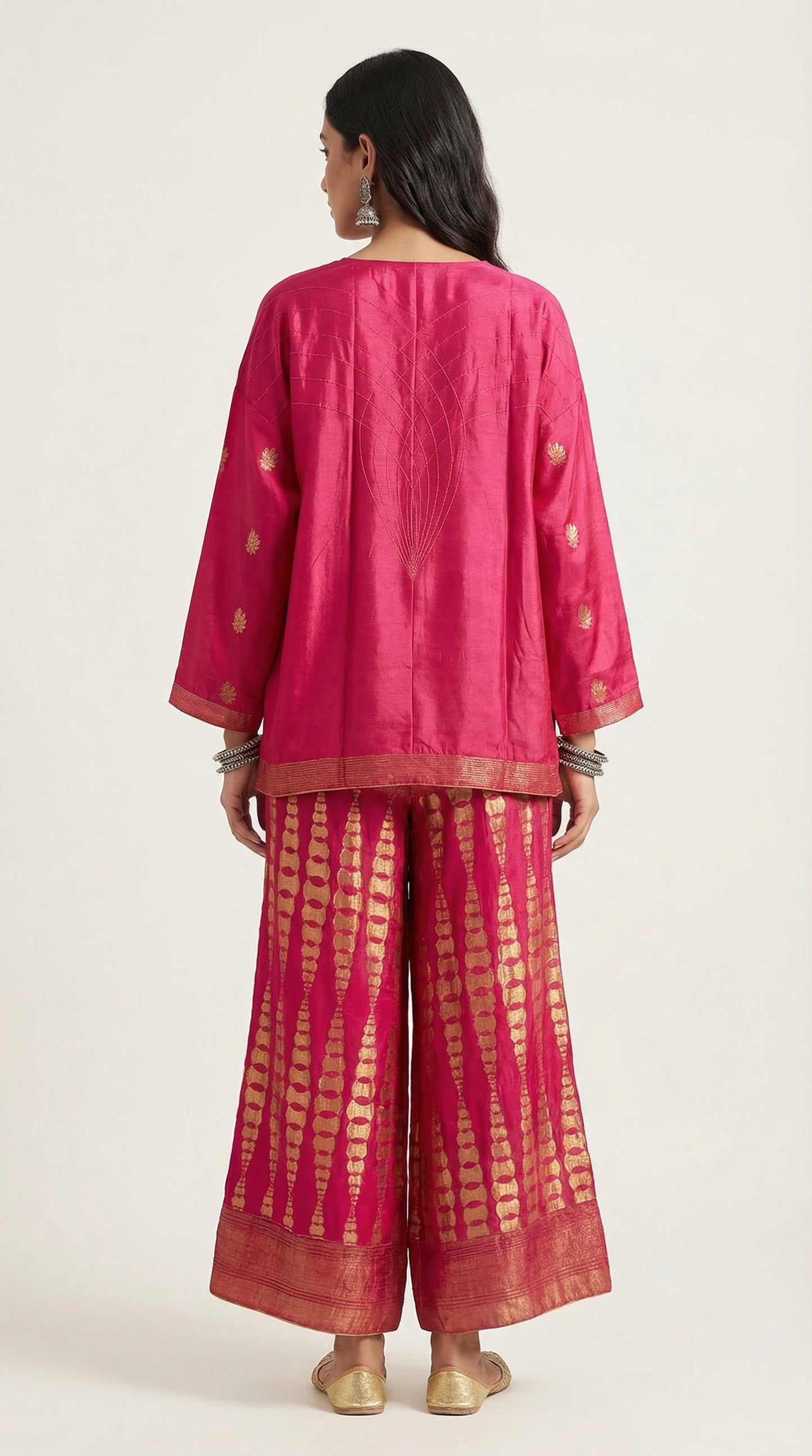 Indowestern chanderi formal coordset