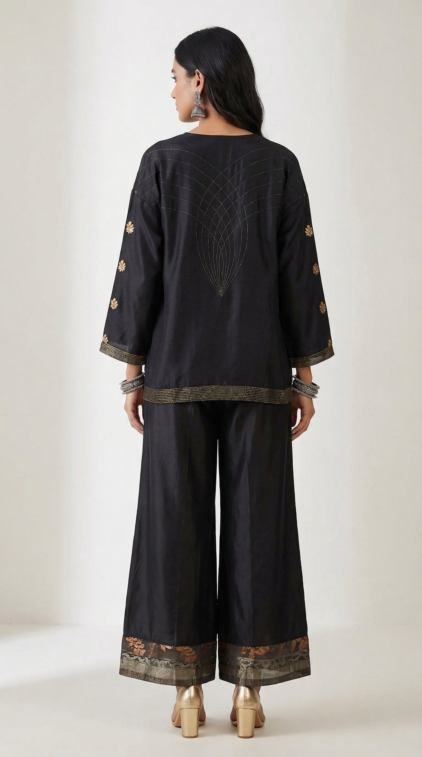 Indowestern chanderi formal coordset