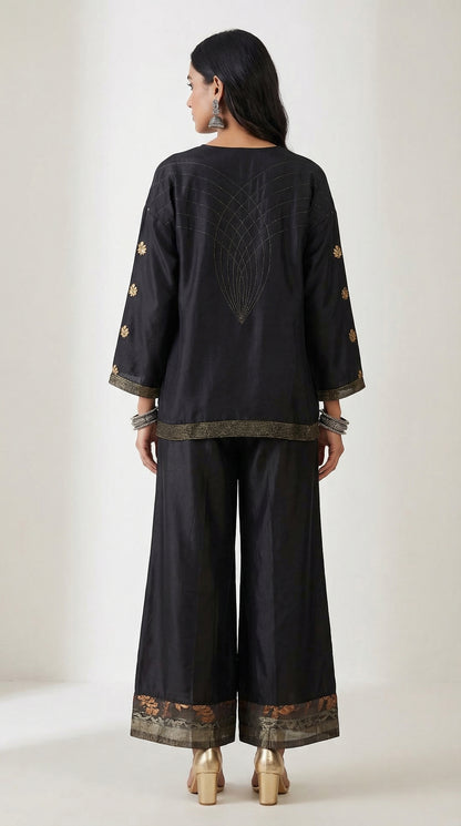 Indowestern chanderi formal coordset