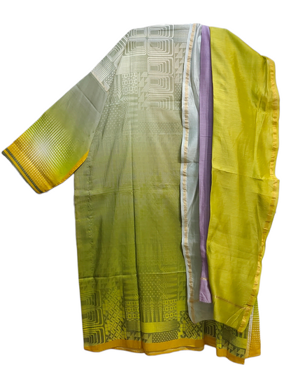 Semi Stitched Cotton lawn Suitset