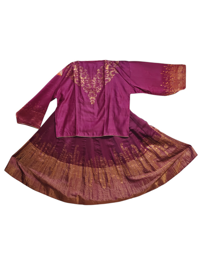 Semi stitched Formal Skirtset