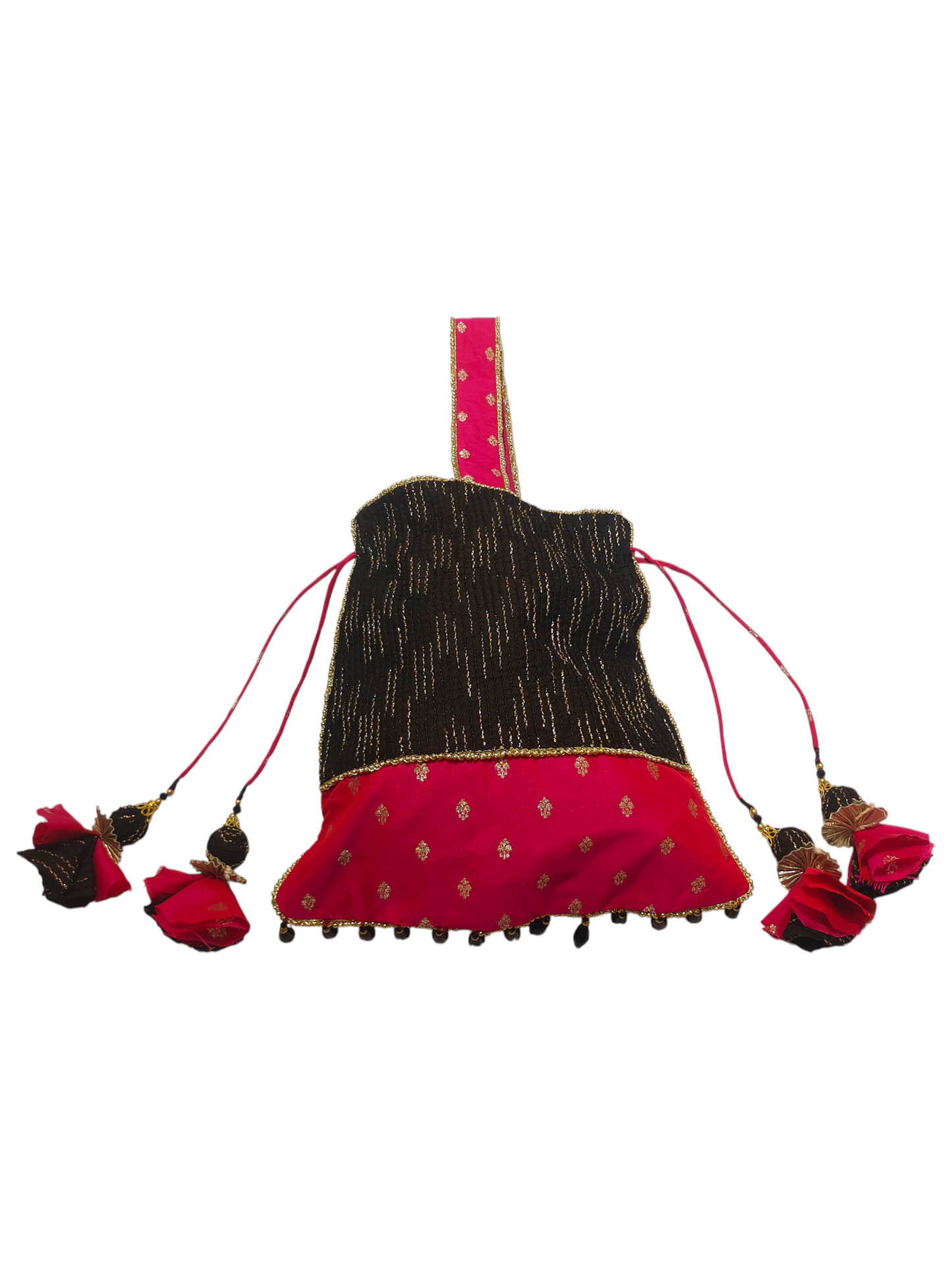 Noir & Ruby Chanderi Potli Bag