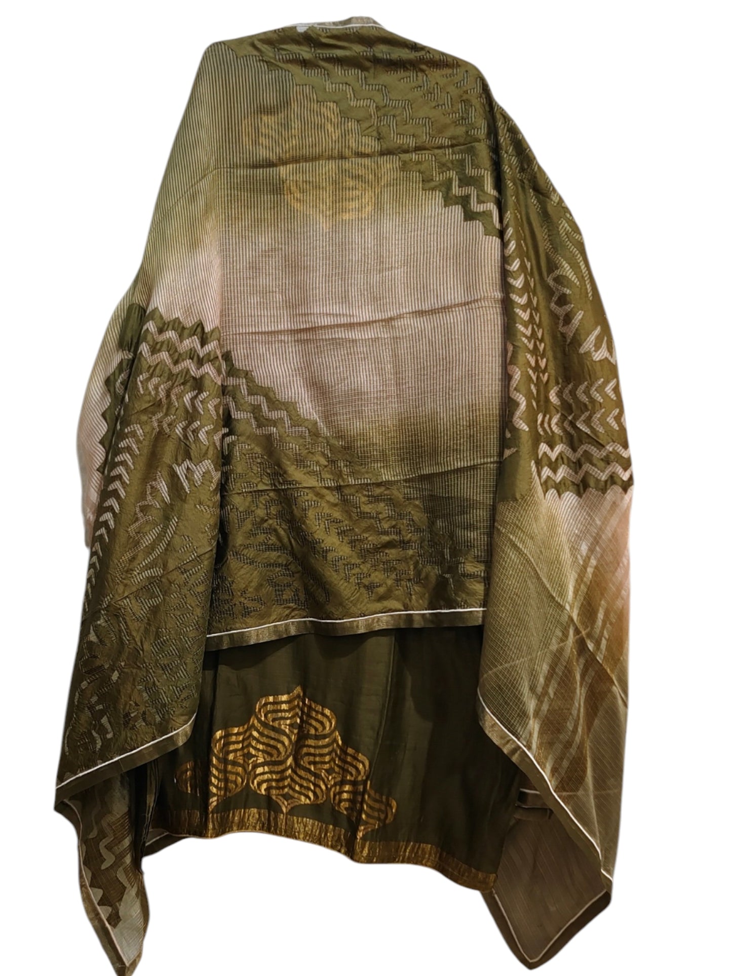 Semi Stitched Chanderi Formal Suitset