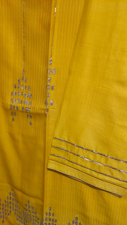 Semi Stitched Chanderi  Formal kurta