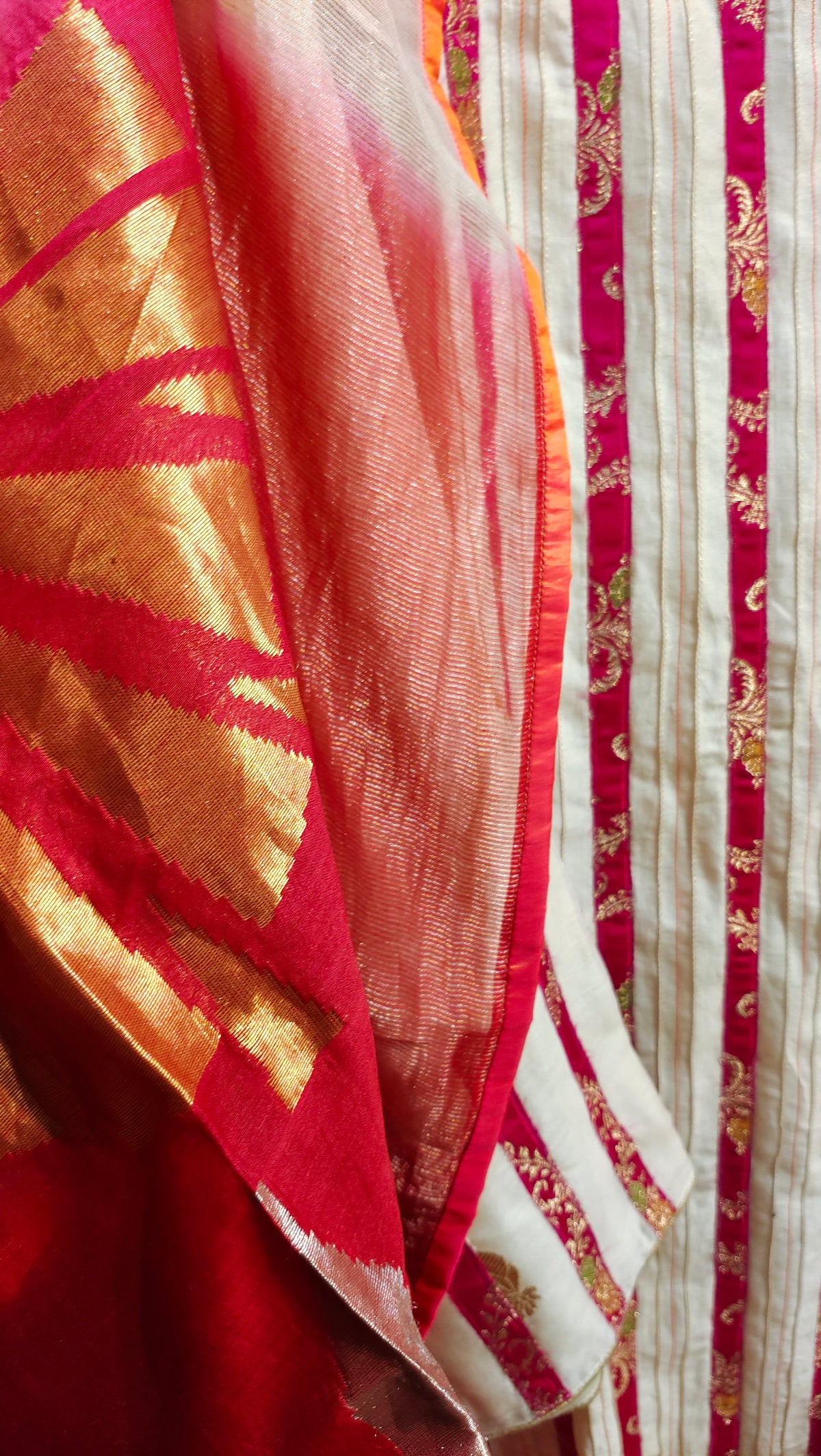 Semi Stitched Chanderi  Formal kurta