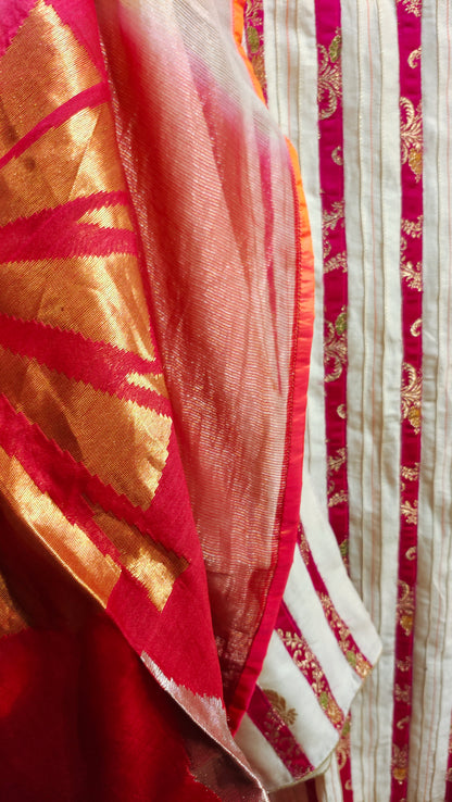 Semi Stitched Chanderi  Formal kurta