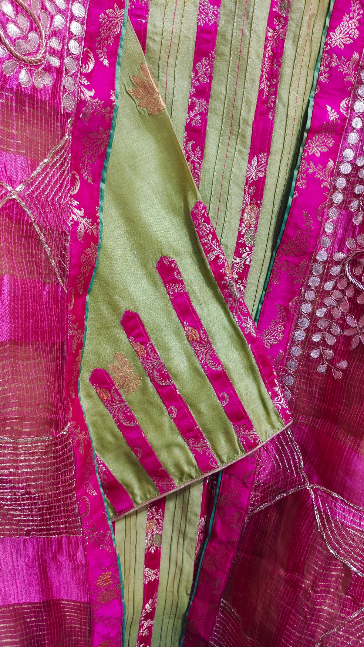 Semi Stitched Chanderi  Formal kurta