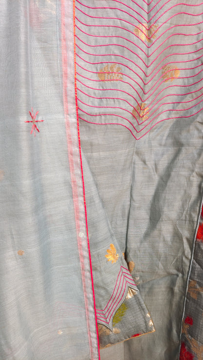 Semi Stitched Chanderi  Formal kurta