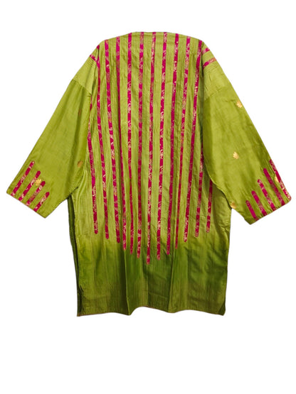 Semi Stitched Chanderi  Formal kurta