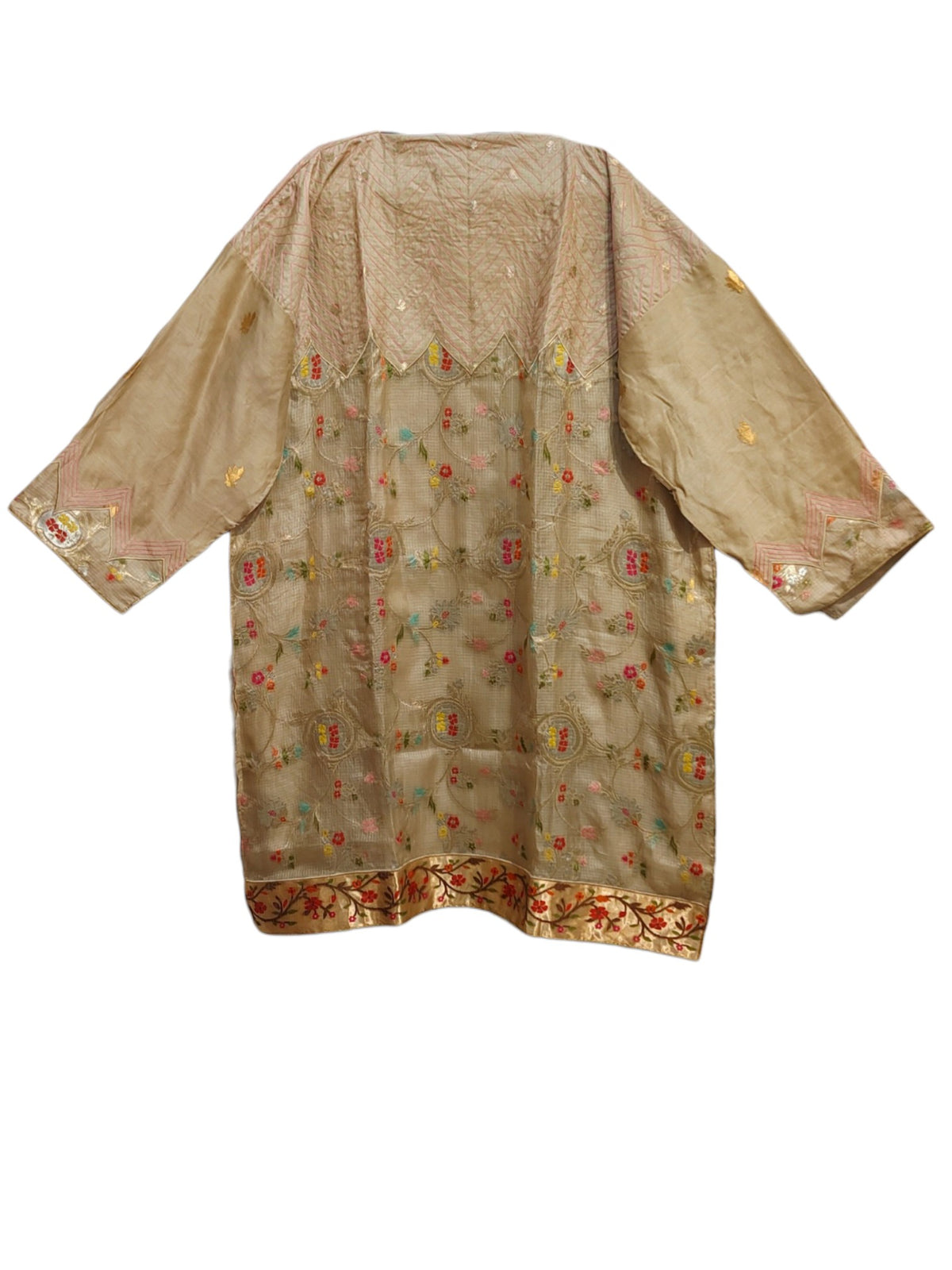 Semi Stitched Chanderi  Formal kurta