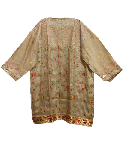 Semi Stitched Chanderi  Formal kurta