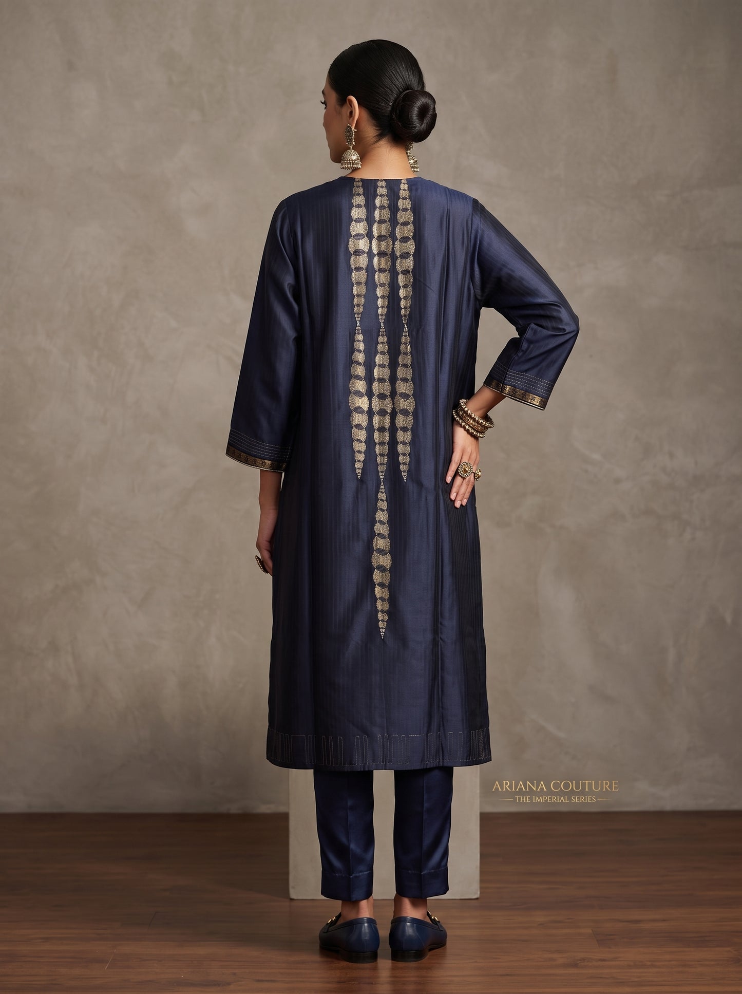 Semi Stitched Chanderi  Formal kurta