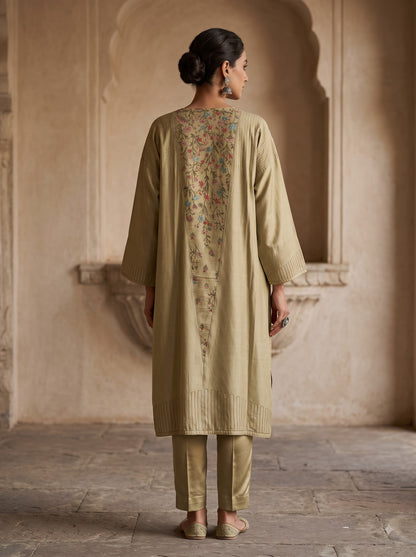 Semi Stitched Chanderi  Formal kurta