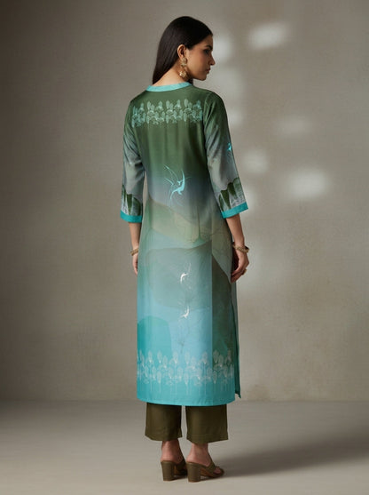 Semi Stitched Chanderi Casual kurta VISHAL KAPUR