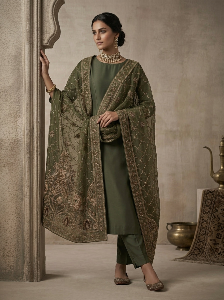 Formal Made to Order Embroidered Dupatta