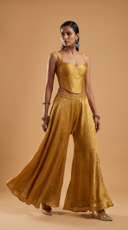 Formal chanderi Embroidered Palazzo pant