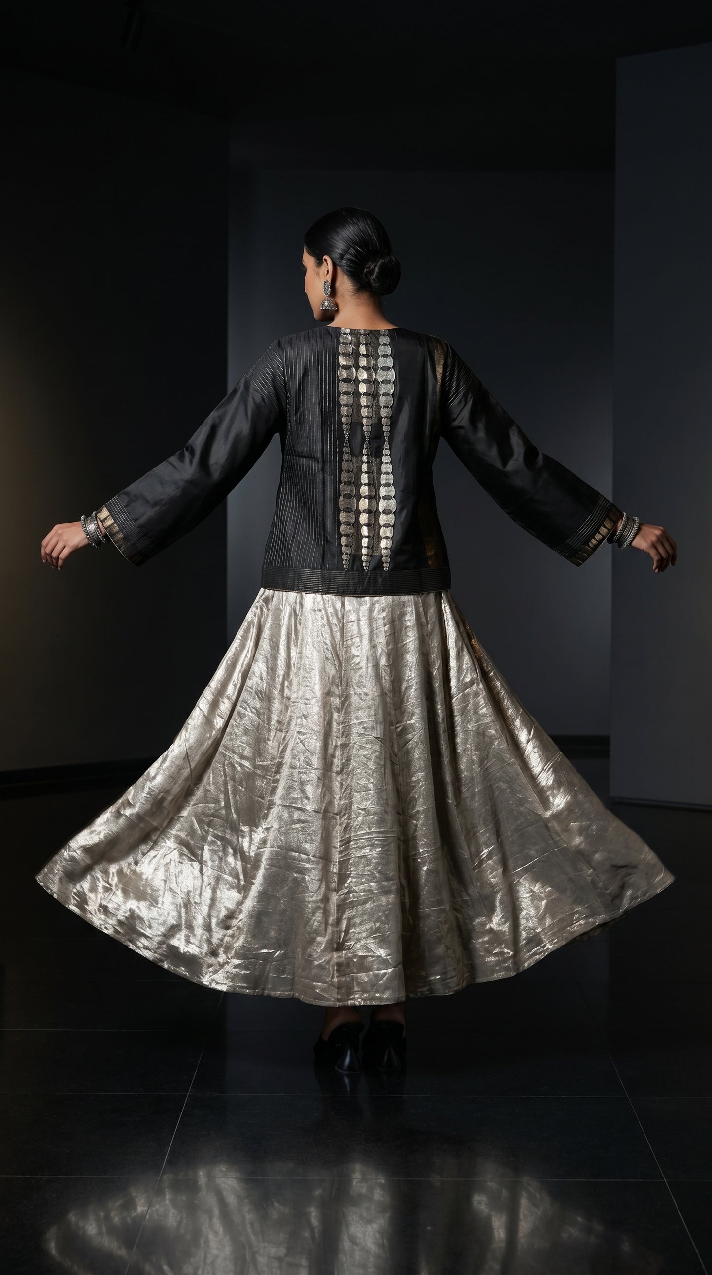 Semi stitched Formal Skirtset