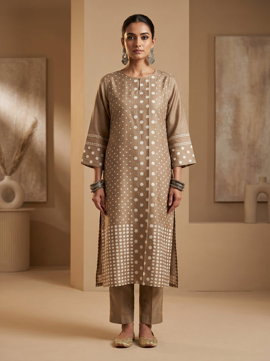Semi Stitched Chanderi Casual kurta