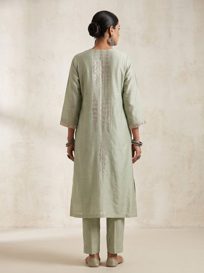 Semi Stitched Chanderi  Formal kurta