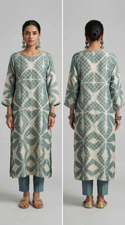 Semi Stitched Cotton lawn kurta