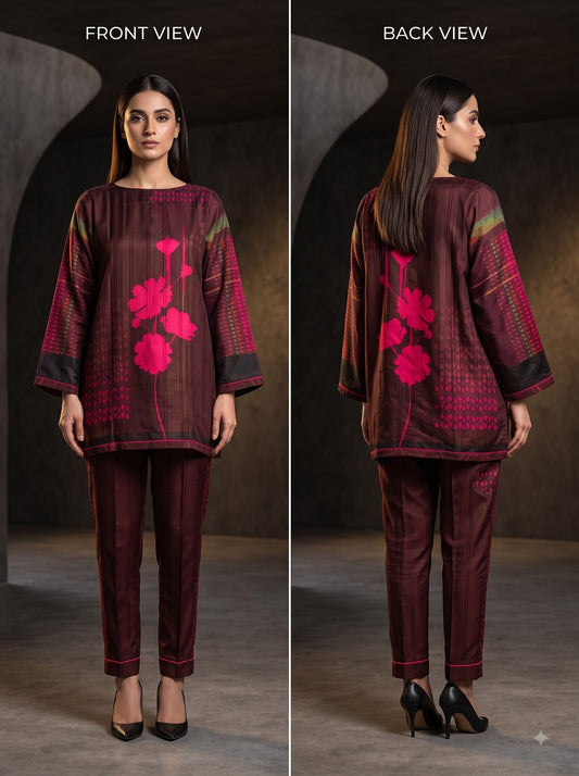 SemiStitched zariwoven peacock blue chanderi Tunic VISHAL KAPUR STUDIO