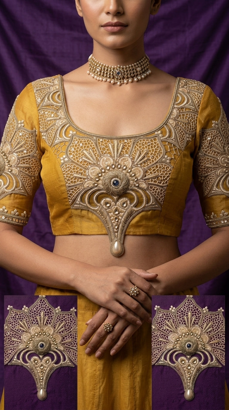 Formal Pure Silk embroidered Saree