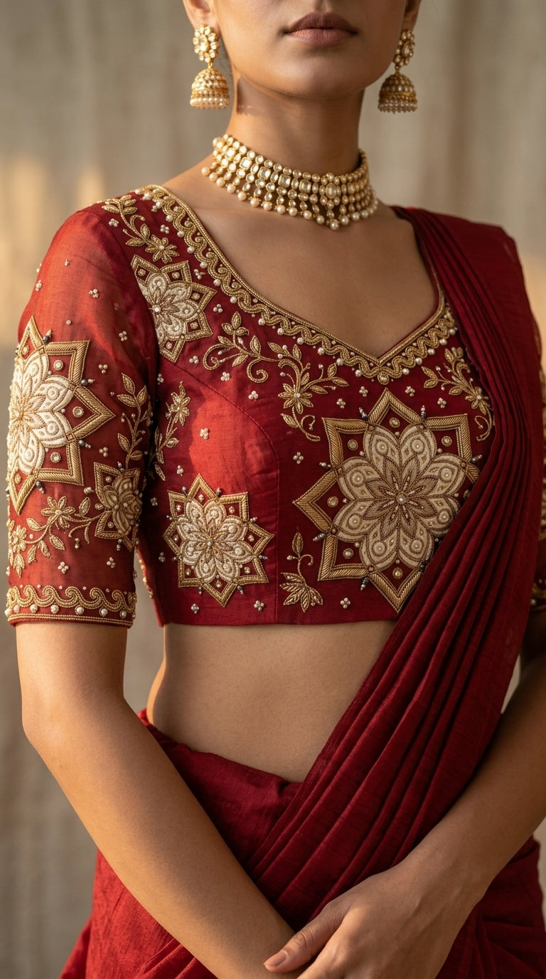 Formal Pure Silk embroidered Saree