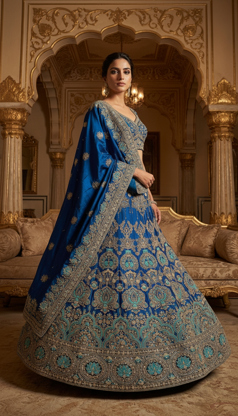 Formal embroidered Lehnga