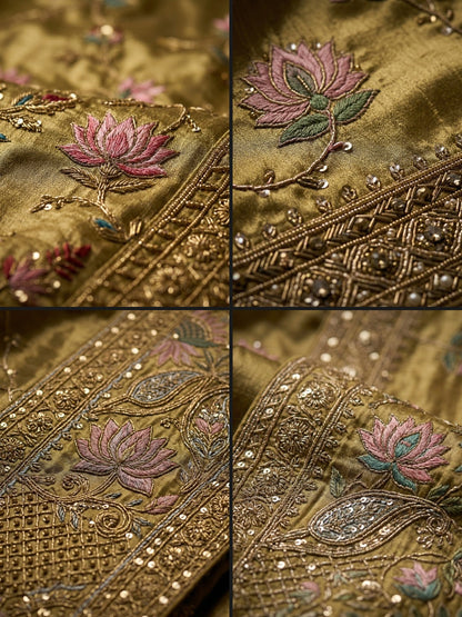 Formal Pure Silk embroidered Saree