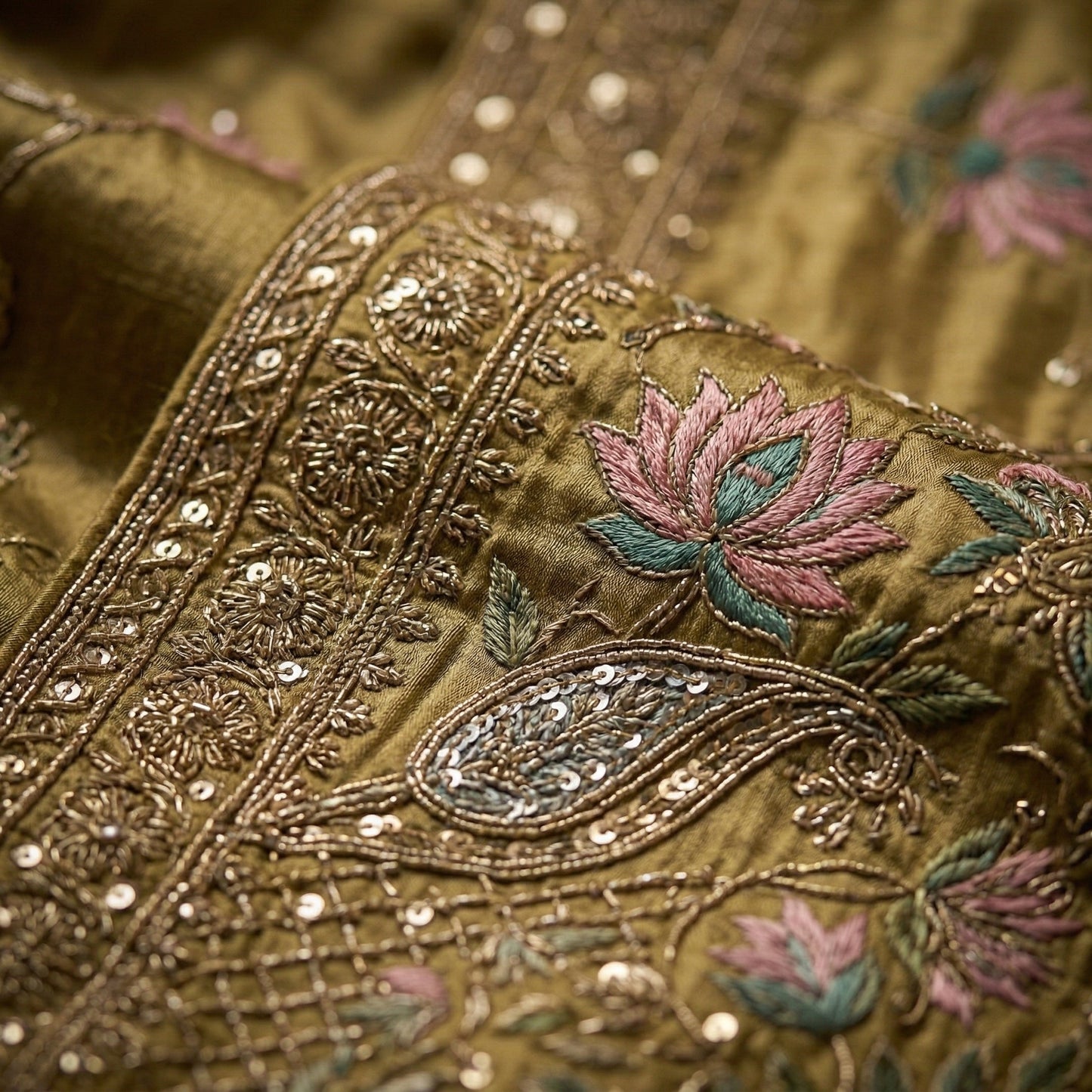 Formal Pure Silk embroidered Saree